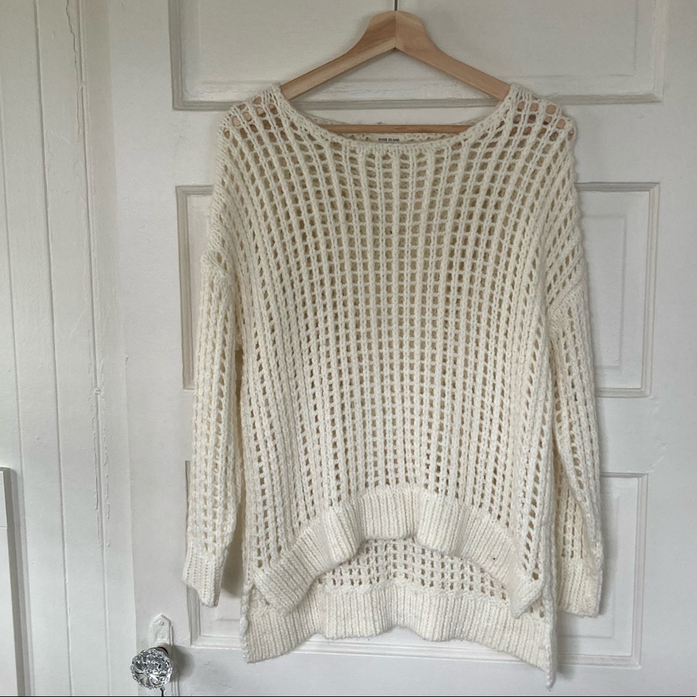 River Island cream chunky knit sweater